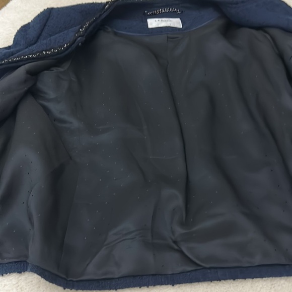 LK Bennett Halyna Navy Tweed Blazer Size 12 - Picture 7 of 14